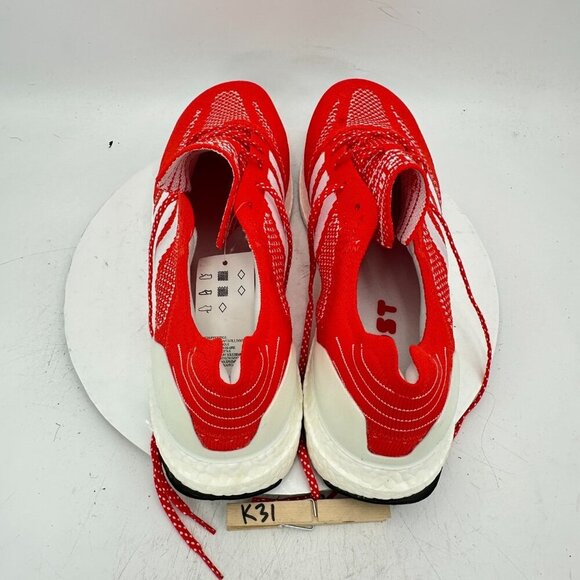 Adidas Ultraboost DNA Primeknit Men Size 14  FV6053 Active Red Running Shoes - Picture 9 of 11